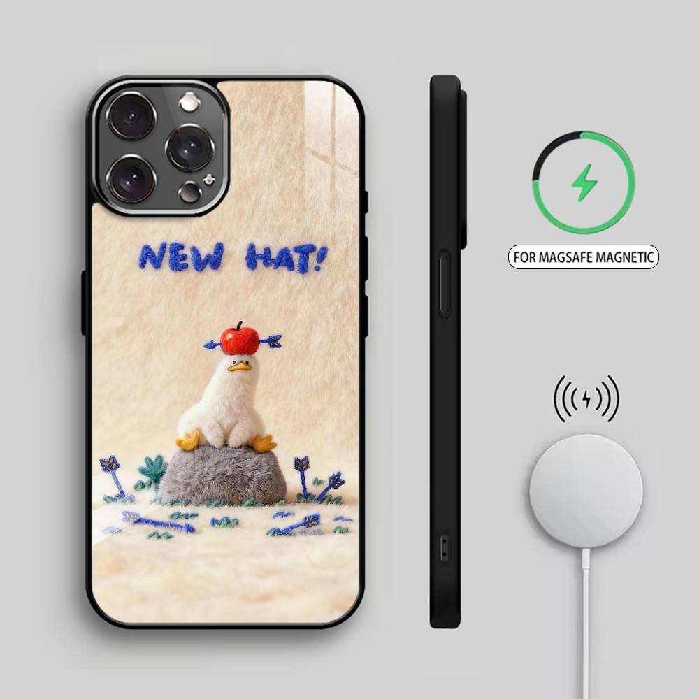 Cute F-Felt N-Needlework    Phone Case For iPhone17,16,15,14,13,12,11 Plus,Pro Max Magnetic For Magsafe Wireless Charging