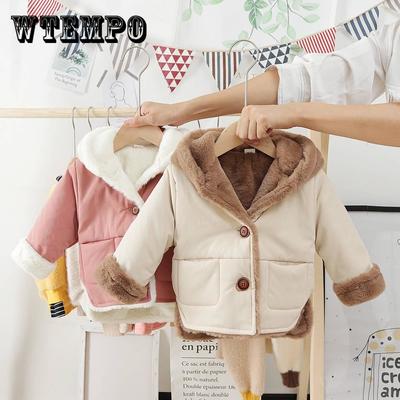 Baby Fleecejacke mit Kapuze und Samtfutter für Kleinkinder Jungen Mantel Neugeborene Baby Mädchen Oberbekleidung Kleinkind Parka