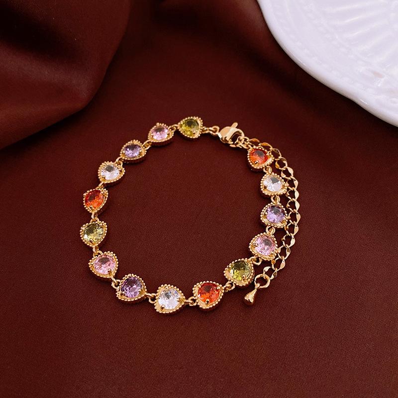 Zircon Flower Simple Niche Bracelet Light Luxury High Sense Fashion Versatile Bracelet Temperament Personalized Jewelry Women