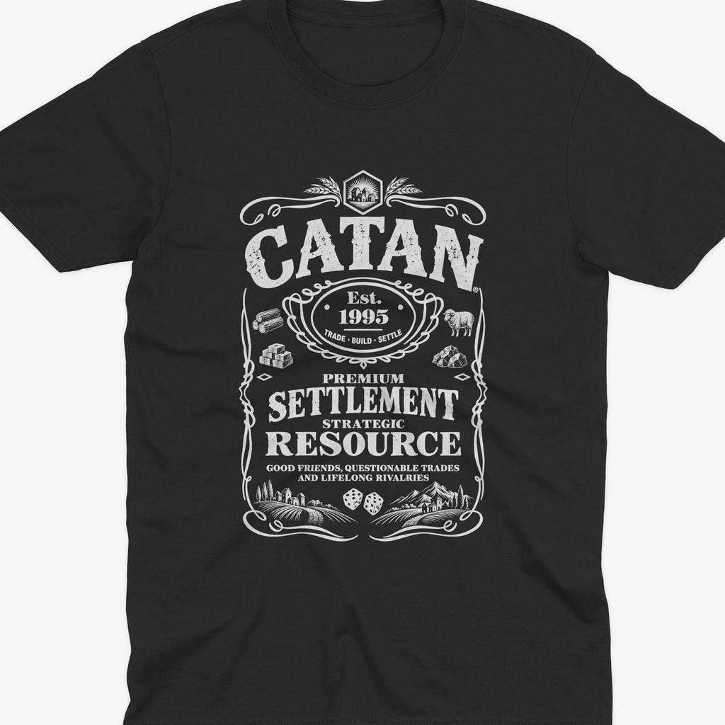 Catan T Shirt, Catan Jack Daniels Style Shirt, Funny Board Game Shirt, Catan Player Gift, Board Game Gift, Strategy Game Tee, Settlers Shirt