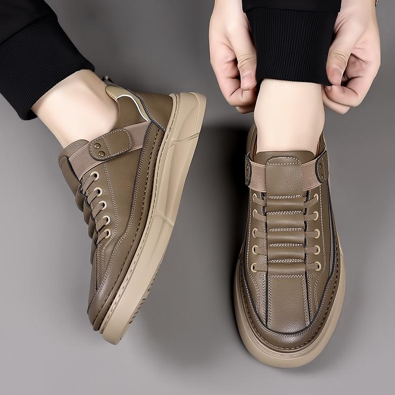 Модные деловые мужские туфли из натуральной кожи — фото 3