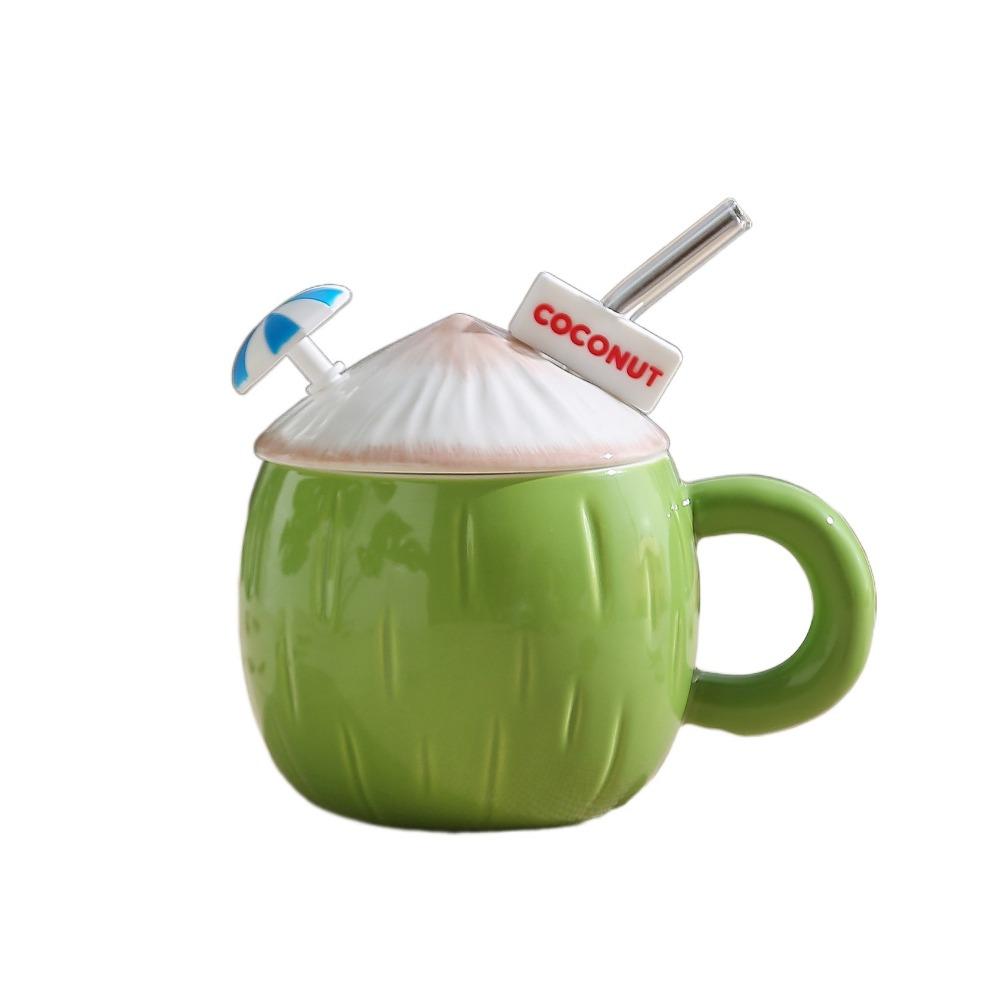 Large Capacity Creative Coffee Cups with Lid Cute Summer Drinkware  Birthday Gifts