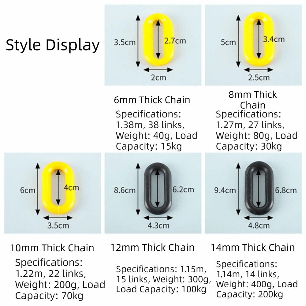 5m Traffic Chain Barrier Link 6mm/8mm/10mm Crowd Control Barrier Warning Safe