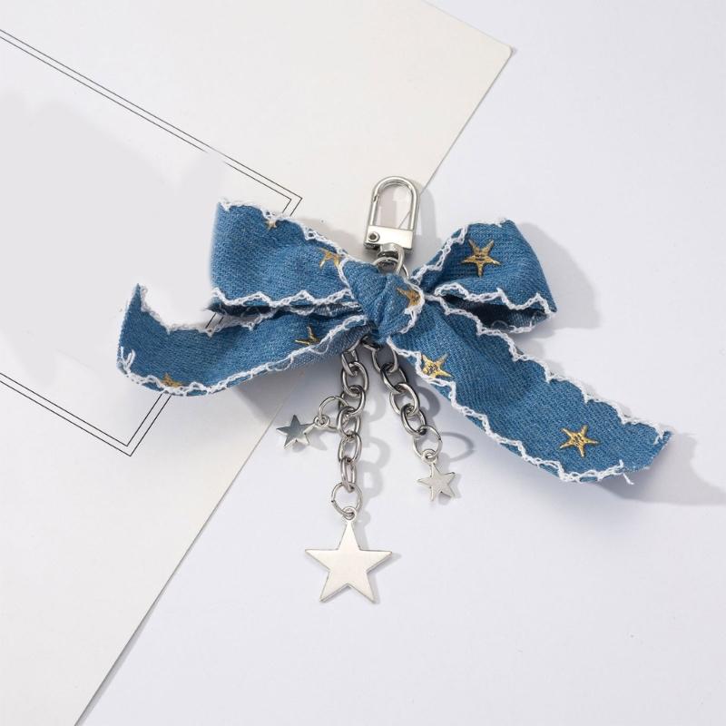 Vintage Cowboy Star Tassels Keychain With Adjustable Chain Detachable Ornaments For Bags And Phone Accessories