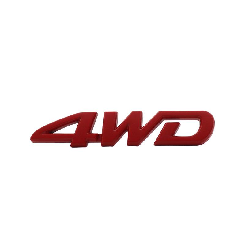 3D Premium New Design 4WD Displacement for All 4 Wheel Drive SUV Off-road Car Hood Fender Trunk Rear Bonnet Nameplate Decal Emblem Badge Sticker