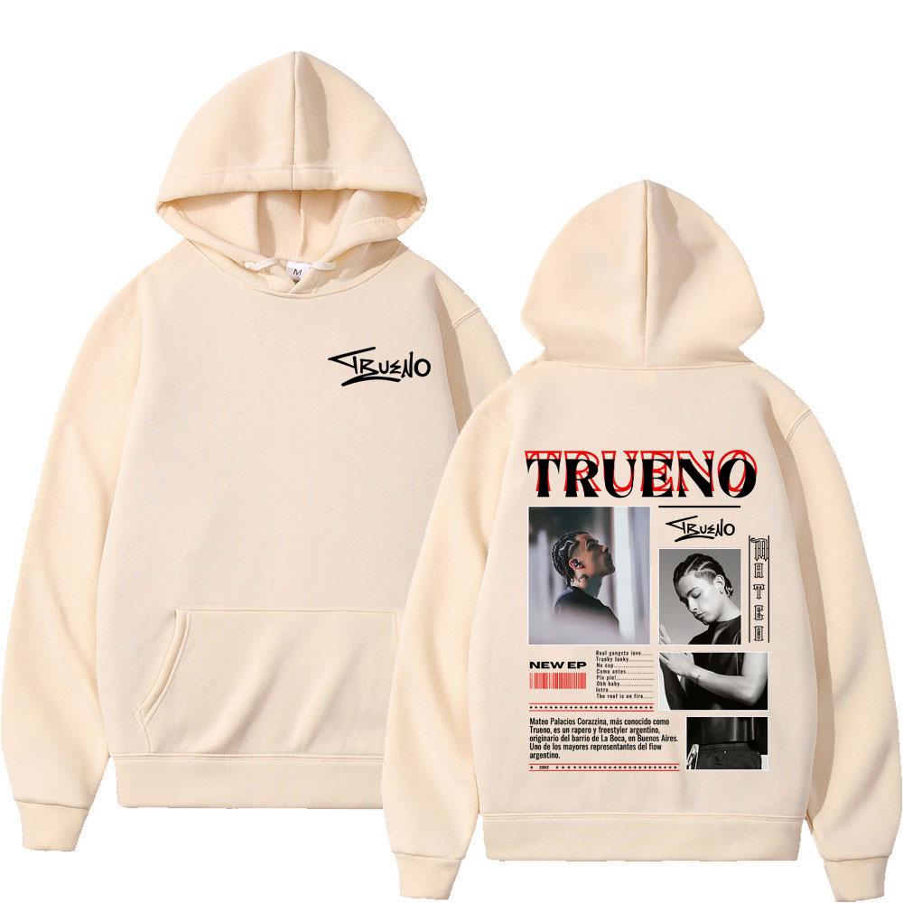 Rapper Trueno Album Tour 2025 Hoodie Gothique Punk Hiver Manches Longues Épais Hip-hop Pull Homme Femme Sweat-shirts à Capuche Vintage