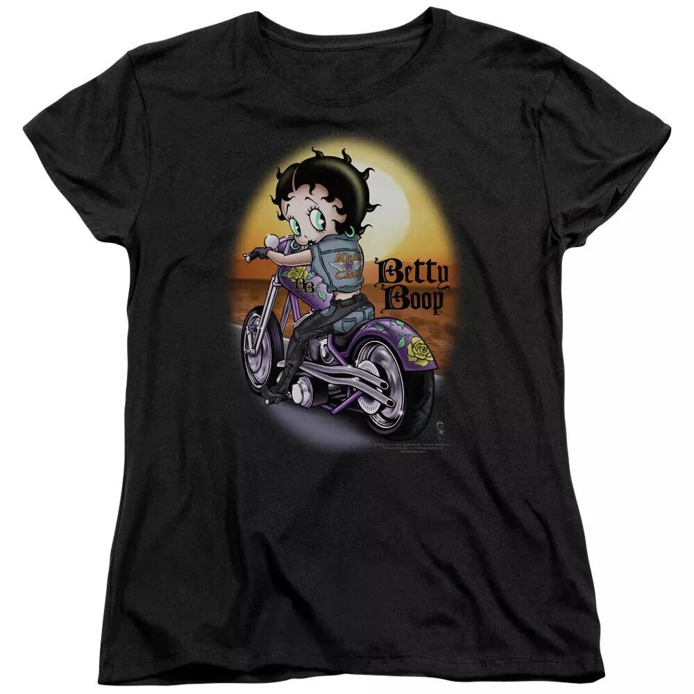 Betty Boop  Wild Biker  Women s T-Shirt M
