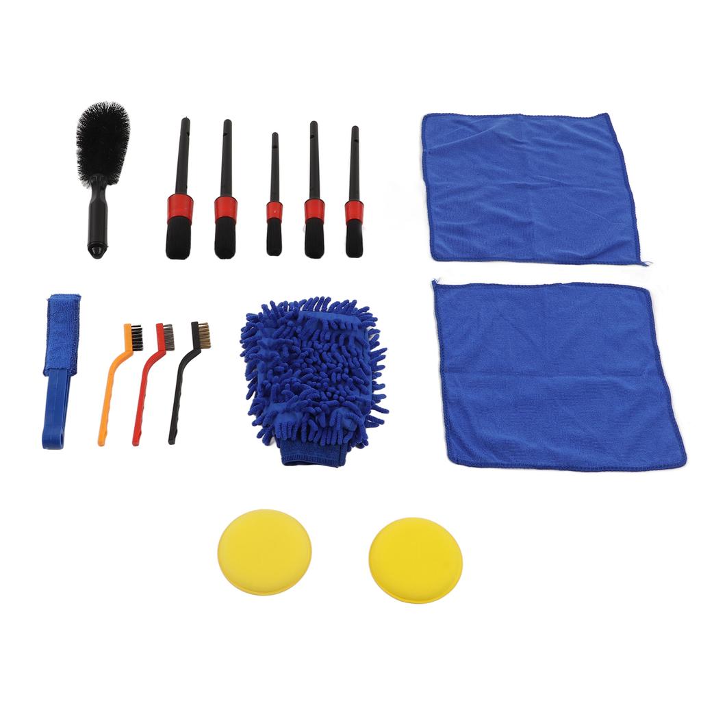 15pcs Car Detailing Brush Set Professional Auto Cleaning Brush for Wheels Bumpers Air Vents