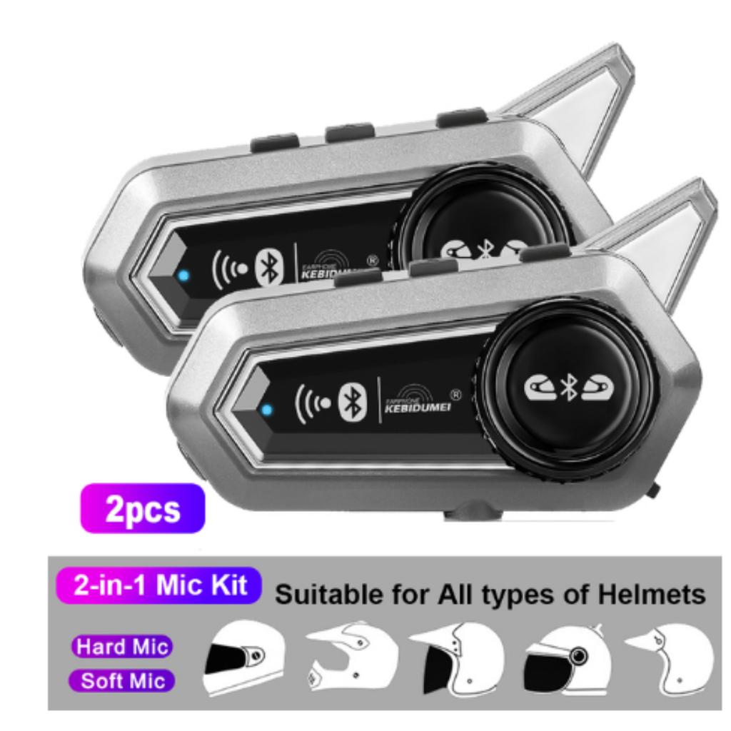 BT31 Bluetooth 5.0 Interfon pentru cască de motocicletă - rază 300 m, impermeabil IP67, potrivire universală