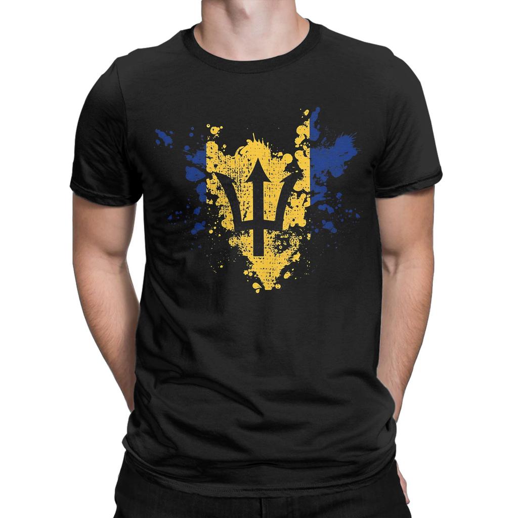 Barbados Flag Barbadian Tee Shirt For Unisex Wounisex Graphic Printing T Shirts Cotton Clothing
