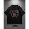 European Sizes Men'S Chicago Football Vintage 1920 Graphic T-Shirt - Soft Crewneck Tee with Bear & 1920 Design
