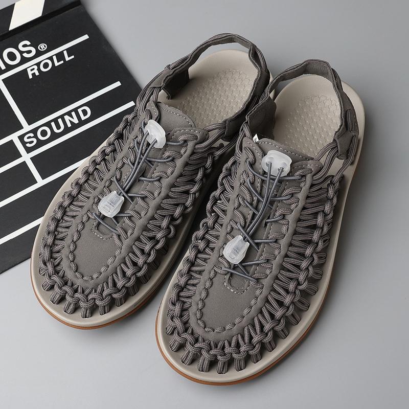 Fashion Summer Sandals Men Brand Designer Fashion Casual Outdoor Waders Large Size Hand-woven High Quality Beach Sandal Shollow Out Shoe