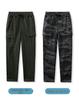 Men's Elastic Camouflage Cargo Pants: Wear-Resistant, Multi-Pocket, Skinny Fit, with Increased Crotch for Work Safety.