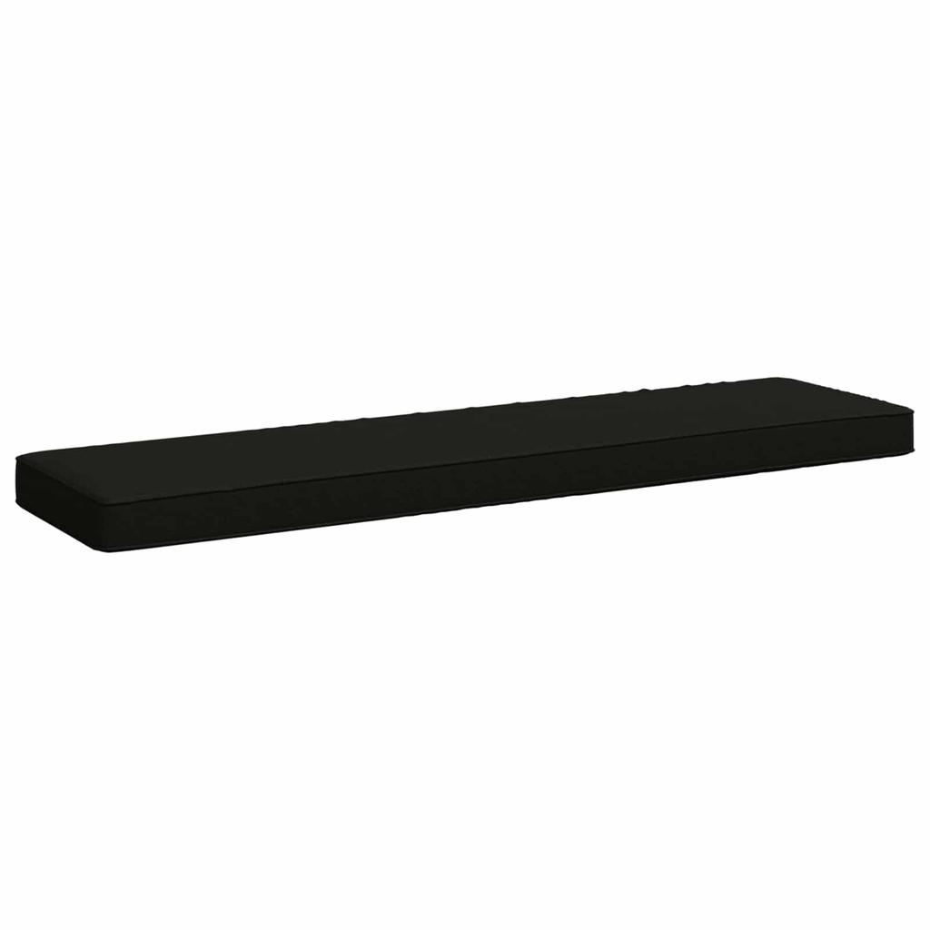 2 piece Bench Cushions VUGHT 2 pcs 100percent Polyester Black