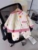 Infant Girls' Flannel Pajama Set - Autumn/Winter Toddler Homewear, Two-Piece