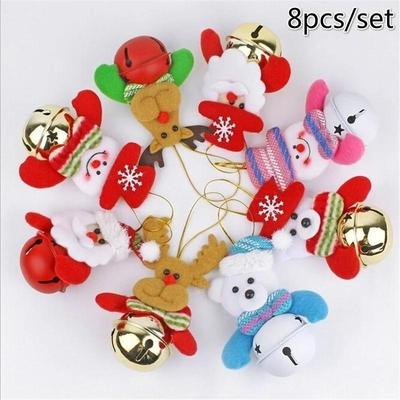8 pezzi/set Addobbi di Natale Giocattolo Bambola Albero di Natale Decorazioni da Appendere Babbo Natale Pupazzo di Neve Bambola Decorazione di Natale per la Casa