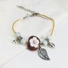 Retro Stone Flower Bracelet Female Jingdezhen Handmade Jewelry Woven Ceramic Pinched Flower Bracelet