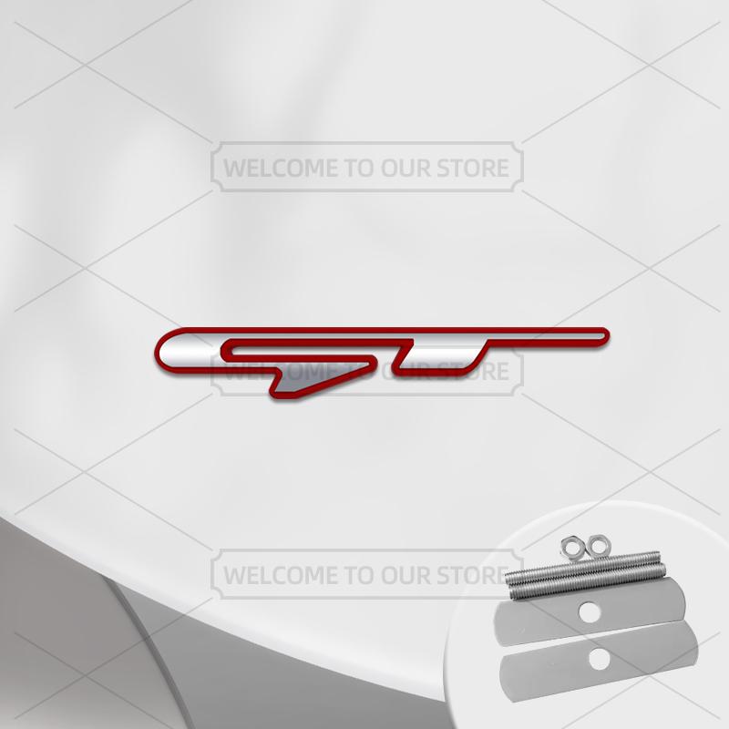 RYQW7 Car 3D Metal GT Body Emblem Grille Badge Decals Auto Tail Sticker For Kia Ceed Stinger Stonic Rio Niro Seltos Sorento K5 K7 K3