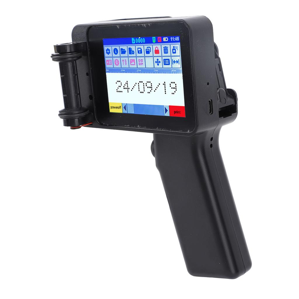 Handheld Inkjet Printer with Ink Cartridge 4.3in LED Touch Screen Portable Printing Machine for Text Barcode Date Label