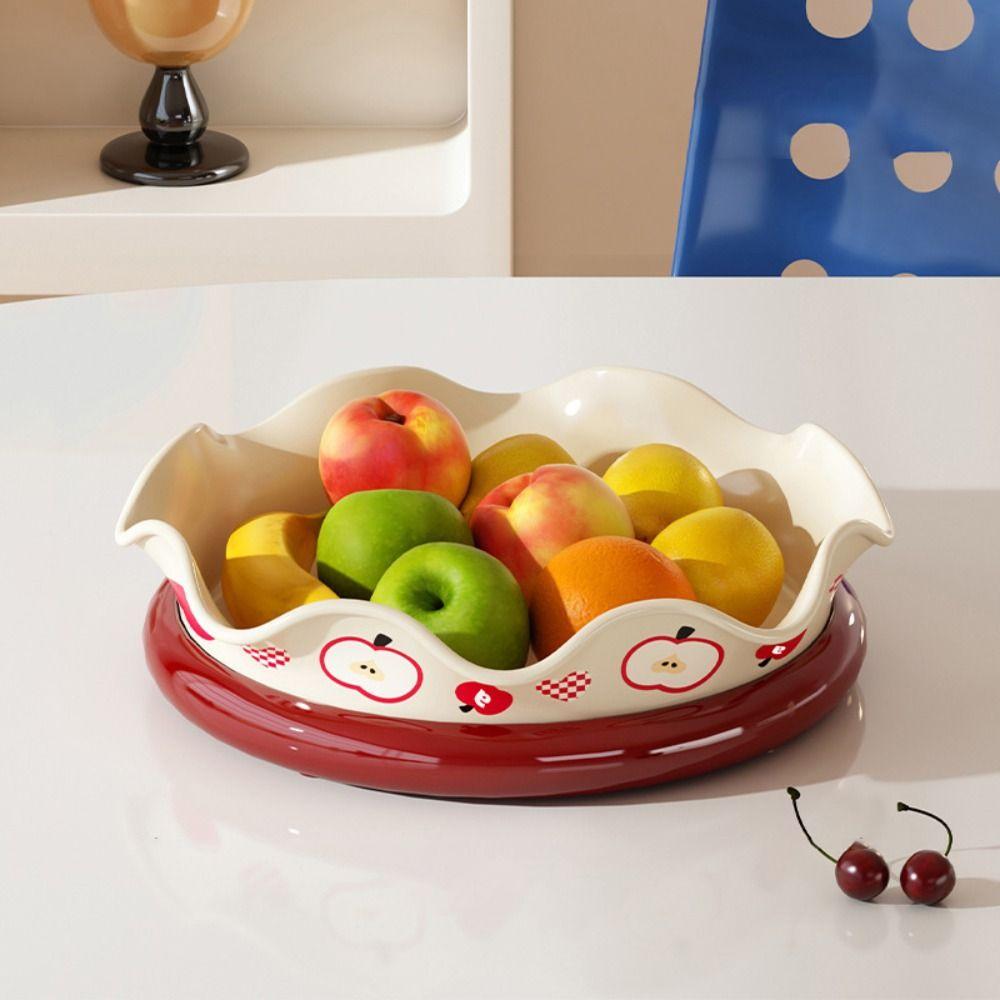 Large Capacity 360° Rotating Fruit Plate Round Kitchen Seasoning Rack Nut Tray  Refreshments
