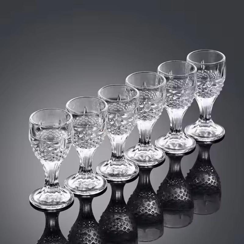 15ml 6ks/12ks Sada Domácí Sklenička na Panáky Sklenice Malého Objemu Sklenice na Destiláty Průhledný Likérový Pohárek Lehký Luxusní Vinný Nádobí