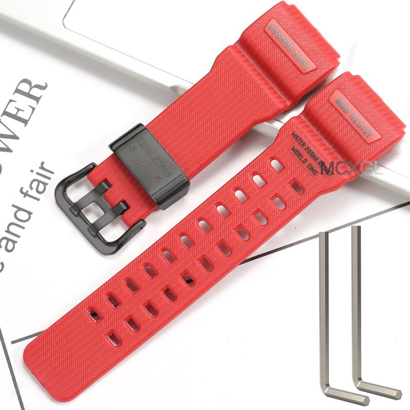 Natural Resin Replacement Watch Strap Suitable for Casio G-Shock Master G Mudmaster GG-1000 GWG-100 GSG-100 Sport Watch Bracelet