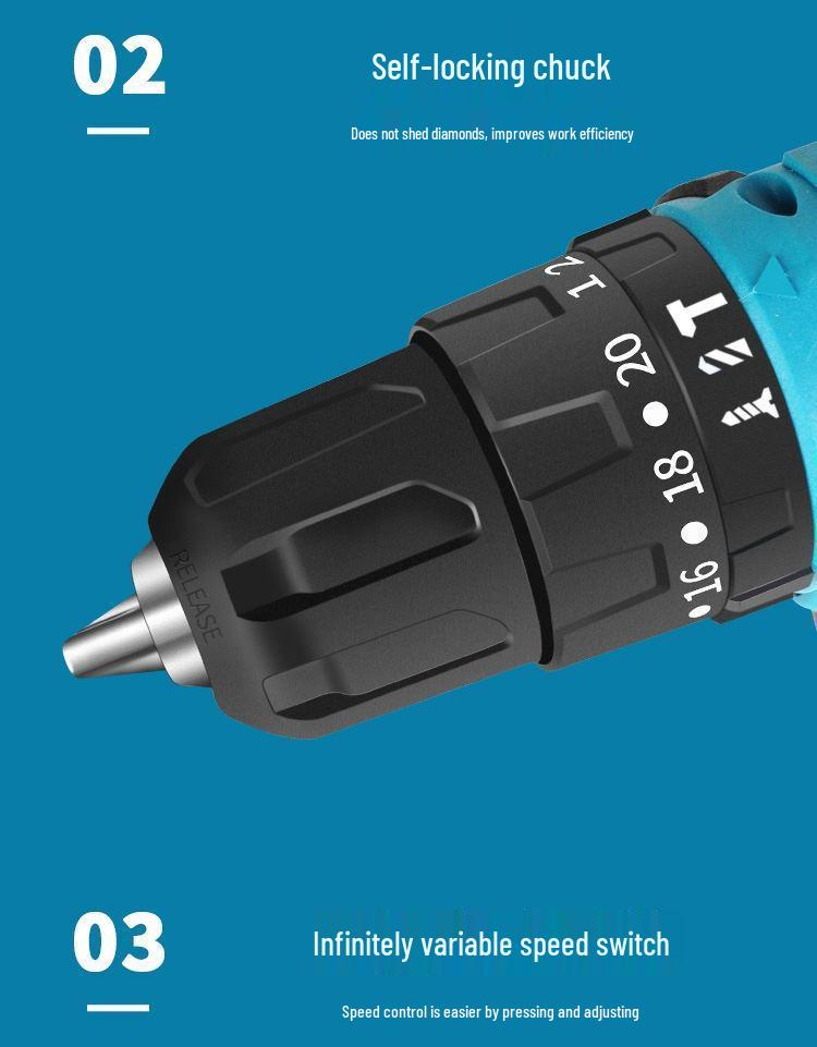 German Mulan Multifunctional Electric Screwdriver & Drill with Rechargeable Lithium Battery