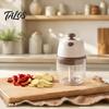 Wireless Kitchen Tool Electric Garlic Masher, Portable Food Chopper with Stainless Steel Blades, Rechargeable Mini Vegetable Crusher for Cooking