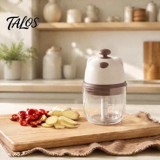 Wireless Kitchen Tool Electric Garlic Masher, Portable Food Chopper with Stainless Steel Blades, Rechargeable Mini Vegetable Crusher for Cooking