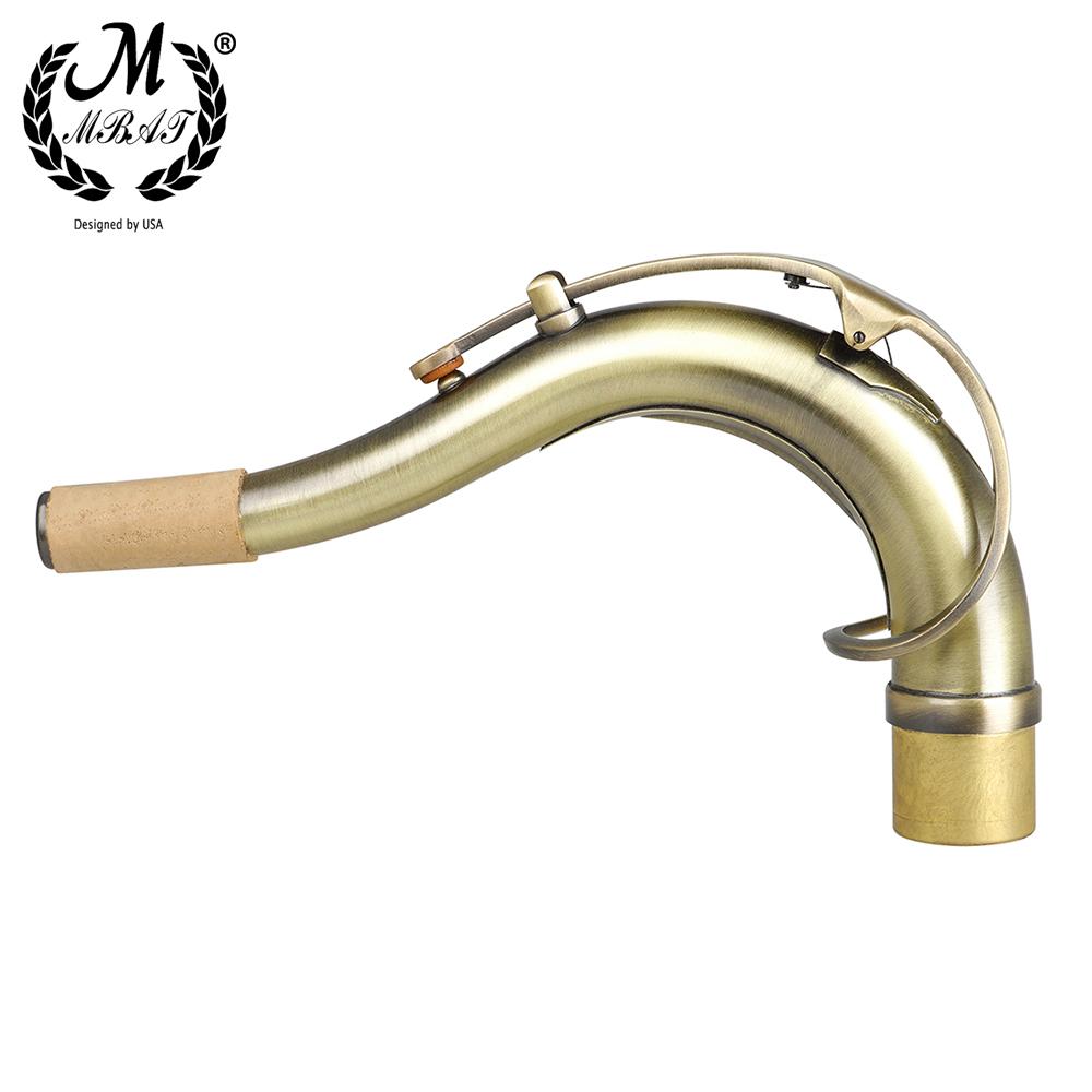 M MBAT Tenorsaxophon Halsstück Hohe Qualität Messingmaterial Saxophon Halsstück Holzblasinstrument Ersatzteile & Zubehör