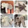 Ins Soft And Realistic Grey And White Elephant Plush Toy For Babies And Kids