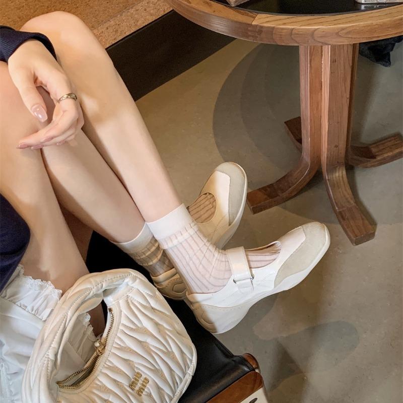 [] Mainly comfortable~ Velcro heightens function Mary Jane casual shoes women's single shoes
