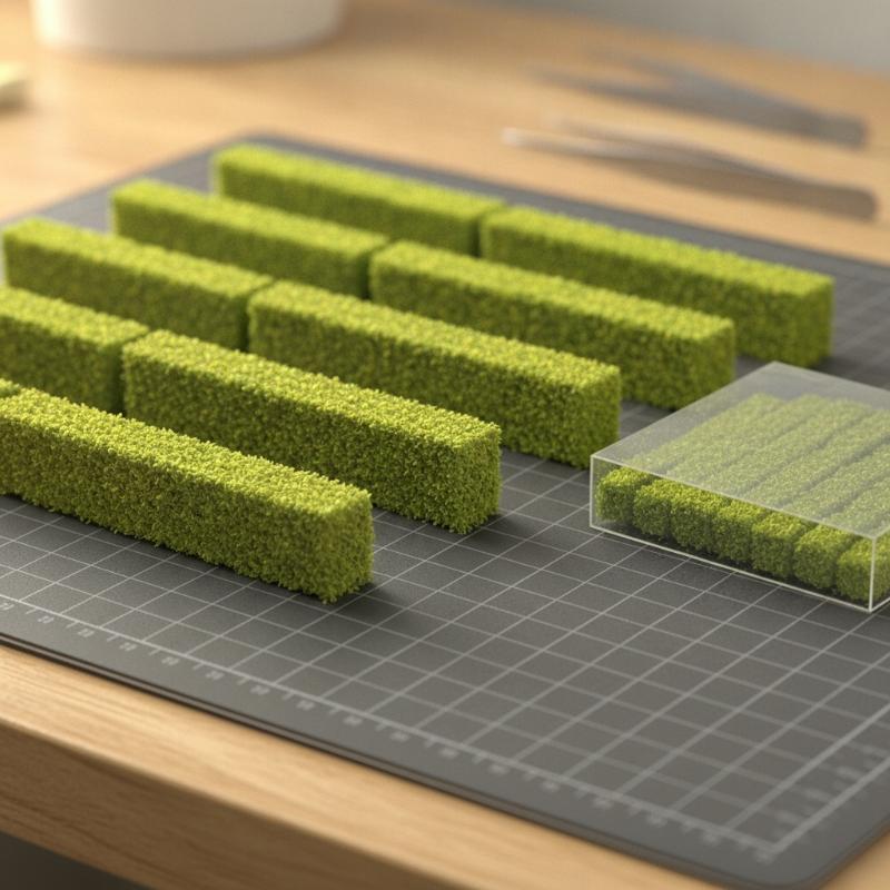 8Pcs/Pack Simulation Shrub Strips Model Hedge Bush Miniature Landscape For Ho Scale Train Diorama Wargame Sand Table