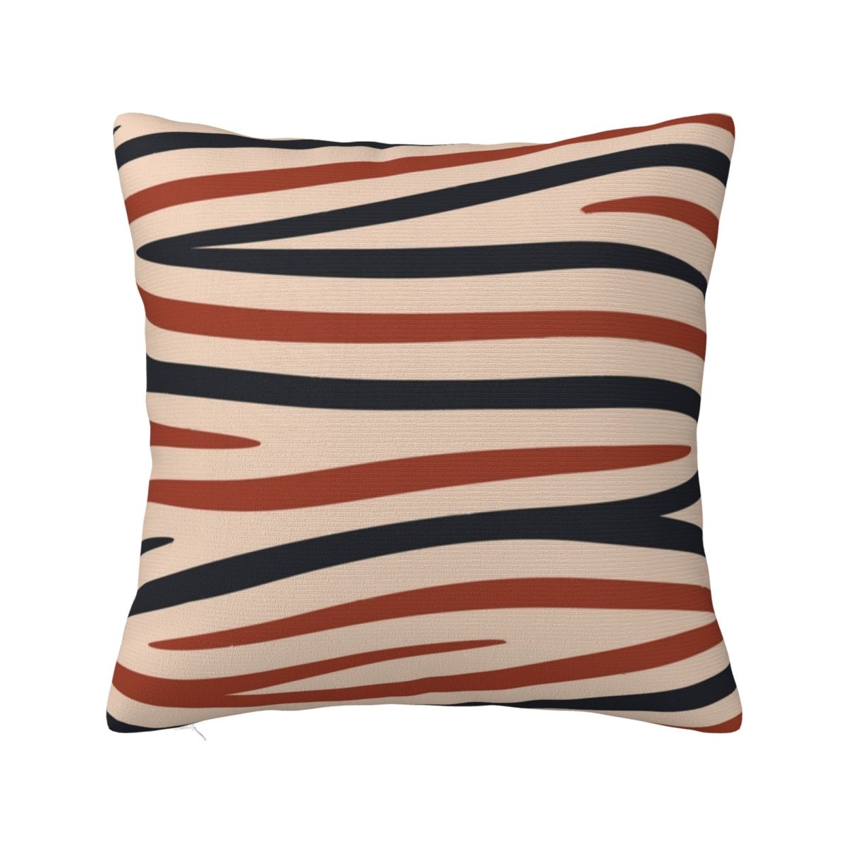 

Zebra Animal Print Terracotta And Navy Pillowcase Cushion Comfort Throw Pillow Sofa Decorative Cushions Used for Home Bedroom 22x22Inch