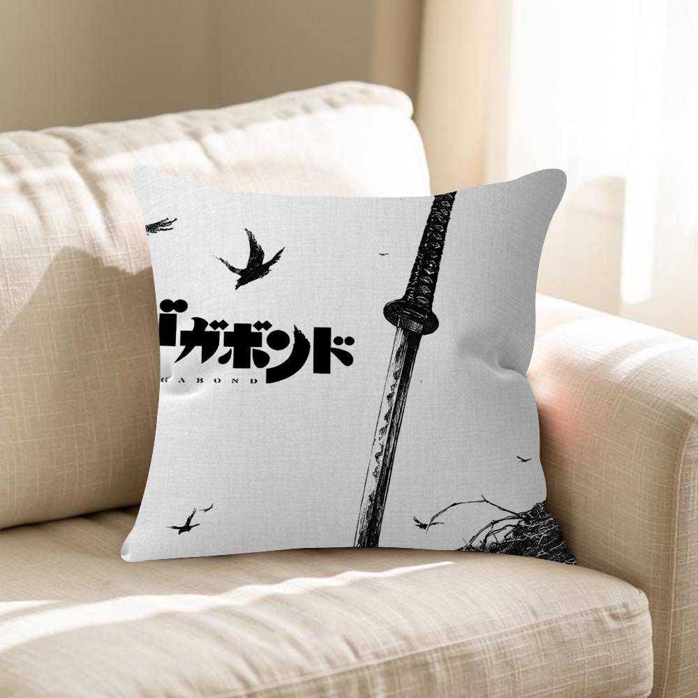 Japanese Comics Vagabond Pillow Cover For Bedroom Room And Living Room Sofa Decorative Cushion Cover