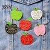 Canvas Bag Accessory Brooch Pin Enamel Teacher-Themed Fruit Shape Lapel