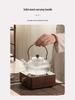 High-Temperature Resistant Pumpkin Glass Tea Set with Striped Design and Tea Infuser