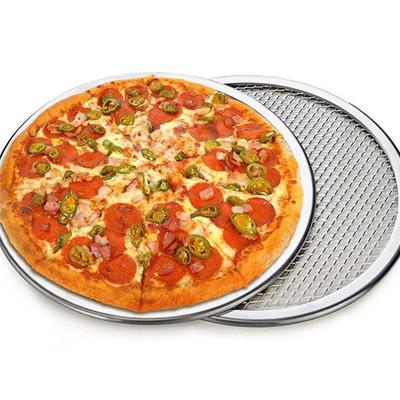 Aluminium Round Non-stick Plate Mesh Pizza Screen Baking Pan Tray Bakeware Tool