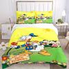 3pcs Spoof Donald Duck Bedding Set, Including 1 Quilt Cover and 2 Pillow Shams, Without Filling, Soft and Comfortable Home Bedroom Fabric, Fashio