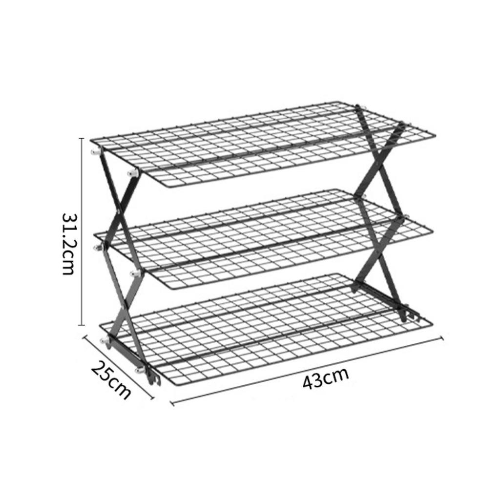 Adjustable Foldable Multi-layer Cooling Rack for Bread and Cake Baking