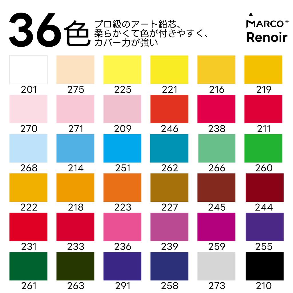MARCO Watercolor Model Watercolor Pencils Brush Included Coarse Excellent Color Development Professional Colored Pencils for and Professional Artists