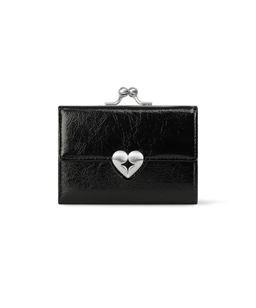 Fennec Crinkle Hearty Frame Wallet - Black