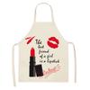 Fashion Makeup Apron  Lipstick Nail Polish Print, Kitchen Cooking Bib, Multiple Sizes Available
