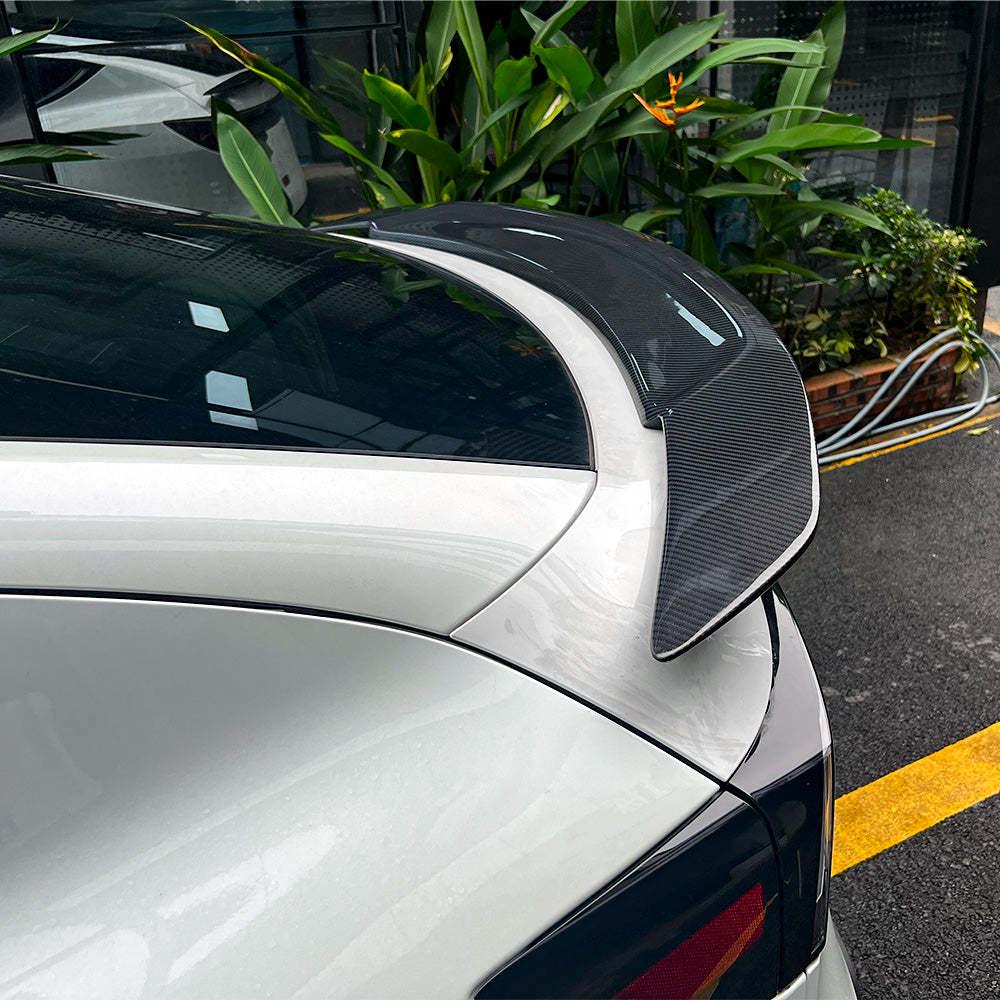 RT Style Real Carbon Fiber Rear Spoiler for Refreshed Tesla Model 3 Highland & Model Y Juniper