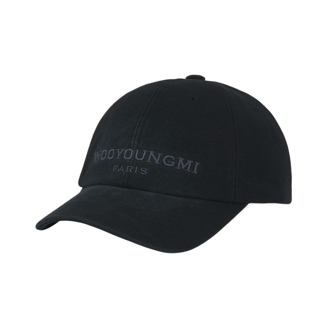 Wooyoungmi Dyeing Logo Ball Cap Navy - 26SS ONE SIZE синий