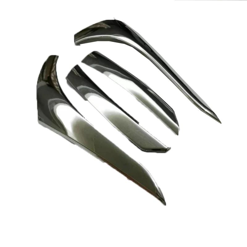 For Mitsubishi Outlander 2016 - ABS carbonfiber Taillight Streamer Trim Rear Tail Lamp Light Bezel Cover Hood Auto Parts ABS chrome