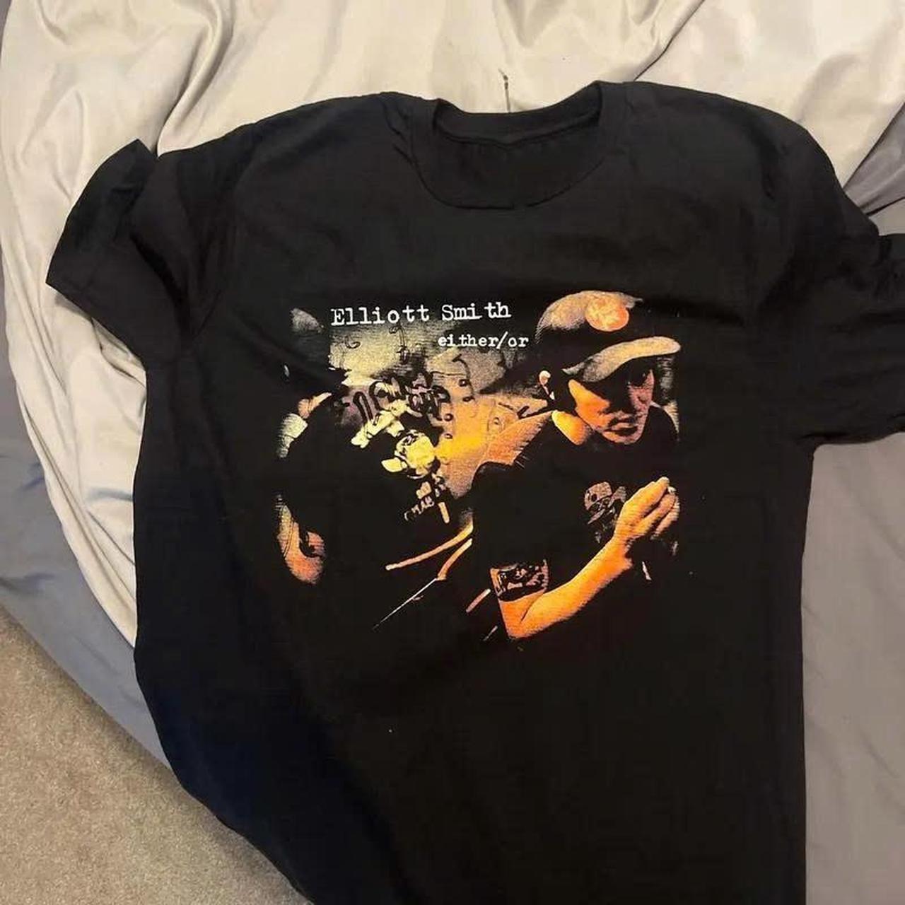Vtg Elliott Smith Father or Mother black cotton t-shirt NZ367 FREE SHIPPING S