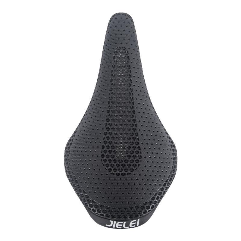 1Pcscarbon Fiber 3D Printed Bike Ultralight Hollow Breathable Comfort Anti-Pain Shock Absorbing Cycling Seat Cushion Fit
