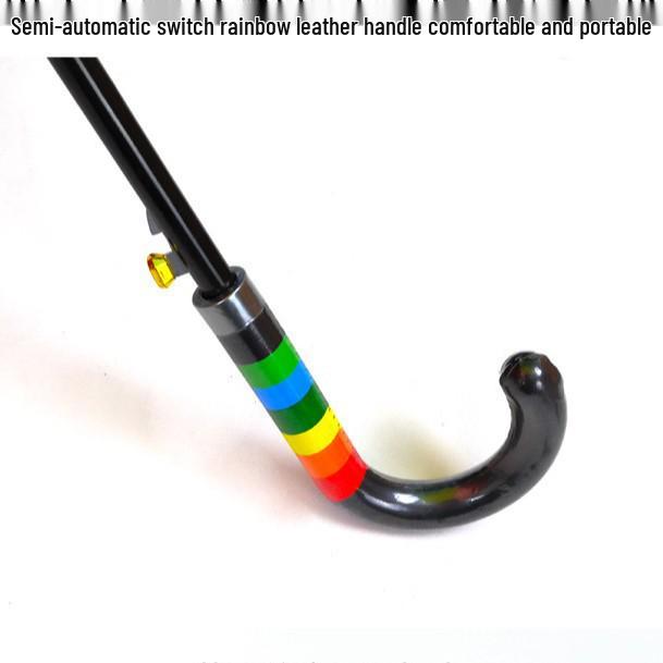 Automatic Windproof Extra-Large 16-Rib Rainbow Umbrella for Sun & Rain with Custom Logo