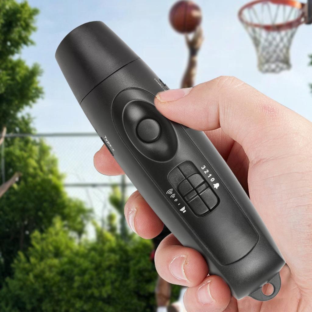 Elektronische Luftbärenhupe USB-wiederaufladbar Hand-Notpfeife 120-150 dB mit Lanyard für Outdoor-Wandern Wildtierschutz